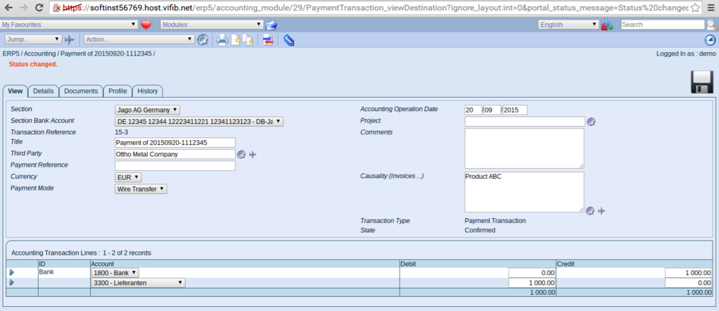 ERP5 Accounts View