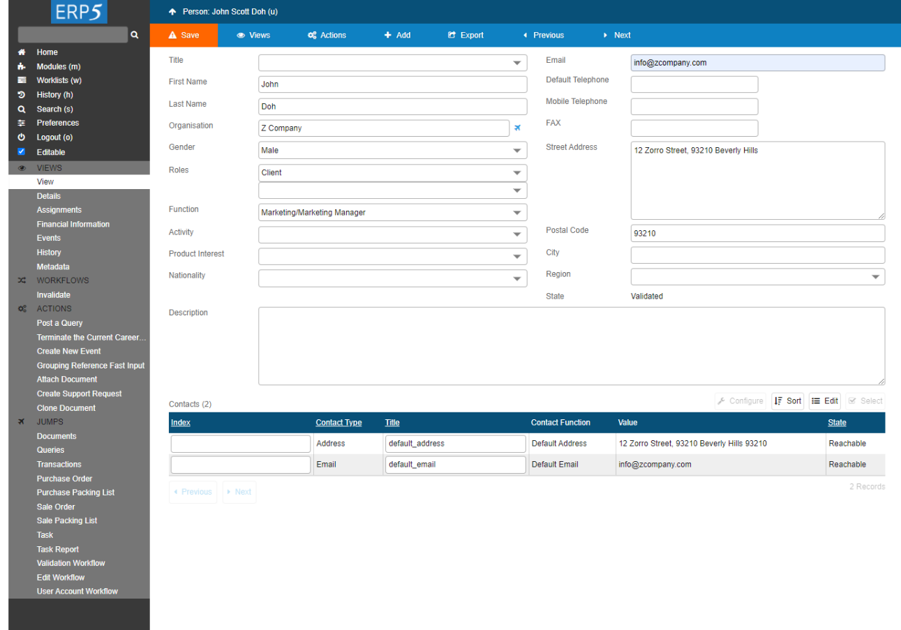 Set relation: choose the existing organisation 2