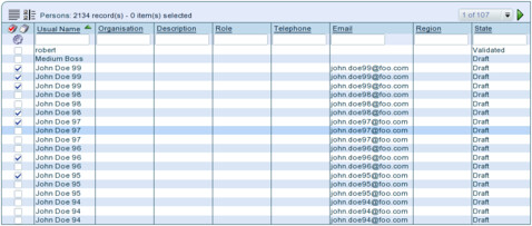 TioLive Selected Items Lists